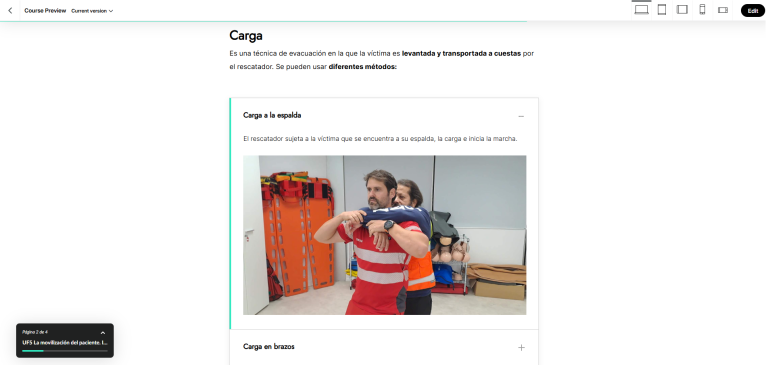 Curso Evacuación y traslado de pacientes - 8